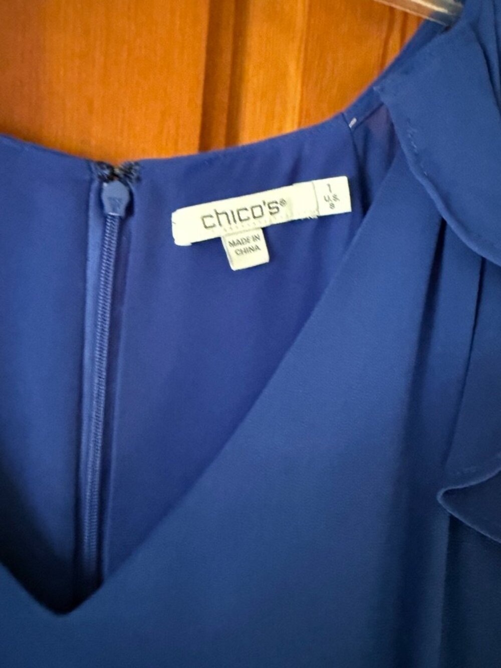 Chicos Blue Cocktail Dress (Size 8) NWOT - Picture 3 of 6